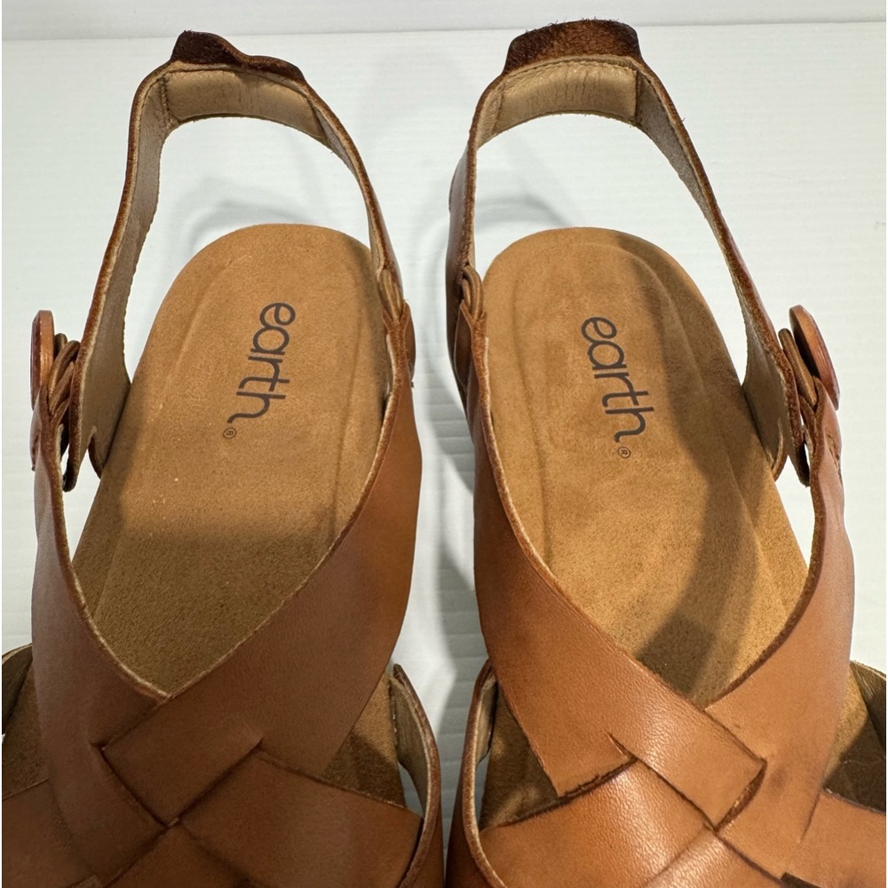 Earth Belita Brown Leather Fisherman Sandals Size 8 1/2 - Picture 8 of 16